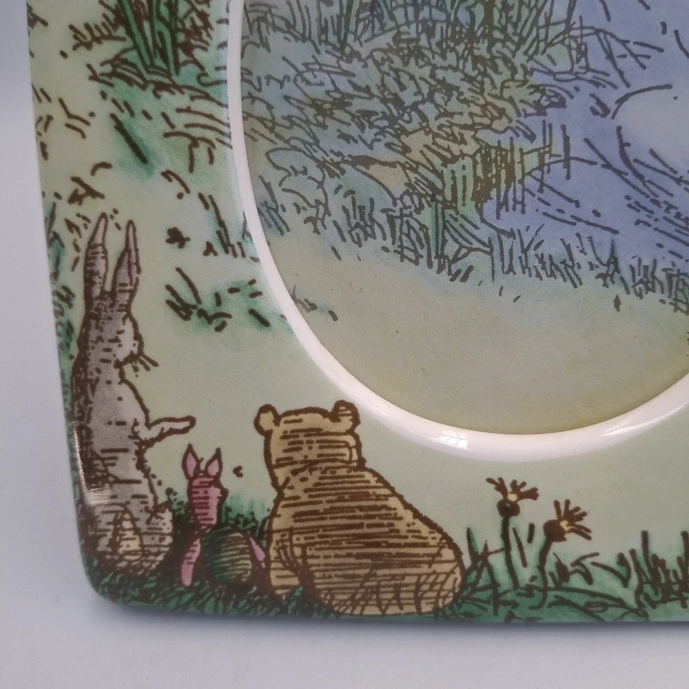 Classic Winnie the Pooh Ceramic Retired 1990's HTF Frame By the Stream Charpente